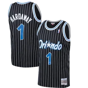 Penny Hardaway Orlando Magic Hardwood Classics Swingman Jersey Eye - catching Black for Basketball Enthusiasts