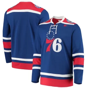 Philadelphia 76ers G III Sports by Eye - catching Carl Banks Pointman Hockey Fashion Jersey Royal Must - Have for Jerseys Lovers