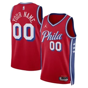 Philadelphia 76ers Jordan Brand Unisex 2022/23 Swingman Custom Chic Jersey Statement Edition Red Must - Have for Jerseys Lovers