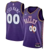 Phoenix Suns Nike Unisex 2024/25 Custom Swingman Trendy Jersey City Edition Purple Must - Have for Jerseys Lovers