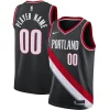 Portland Trail Blazers Nike 2020/21 Swingman Custom Jersey Stylish Icon Edition Black Must - Have for Jerseys Lovers