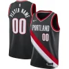 Portland Trail Blazers Nike Swingman Custom Jersey Fabulous Black Icon Edition Great for Fans