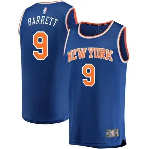 RJ Barrett Gorgeous New York Knicks Replica Fast Break Jersey Blue Icon Edition for Basketball Enthusiasts