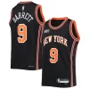 RJ Barrett New Trendy York Knicks Nike Youth 2021/22 Swingman Jersey City Edition Black Great for Fans