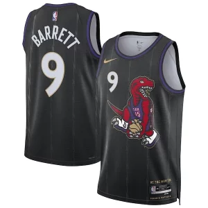 RJ Barrett Toronto Raptors Nike Stylish Unisex 2024/25 Swingman Player Jersey City Edition Black Must - Have for Jerseys Lovers