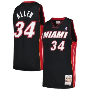 Ray Allen Chic Miami Heat 2012/13 Hardwood Classics Swingman Jersey Black Great for Fans