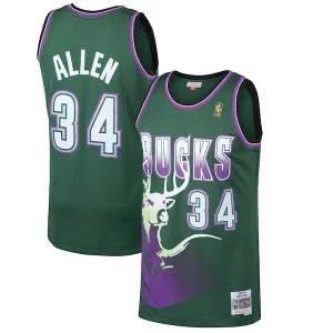 Ray Allen Milwaukee Bucks 1996/97 Hardwood Classics Elegant Swingman Jersey Kelly Green for Basketball Enthusiasts