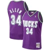 Ray Allen Milwaukee Bucks 2000/01 Hardwood Classics Swingman Jersey Eye - catching Purple Must - Have for Jerseys Lovers