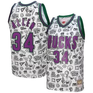 Ray Allen Milwaukee Bucks 2000/01 Unique Swingman Jersey White for Basketball Enthusiasts