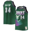 Ray Allen Milwaukee Bucks Big & Tall 1996/97 Elegant Hardwood Classics Swingman Jersey Hunter Green for Basketball Enthusiasts