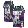 Ray Allen Milwaukee Bucks Hardwood Classics Stylish 2000/01 Hyper Hoops Swingman Jersey Purple Perfect for Game Day
