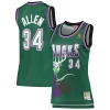 Ray Allen Premium Milwaukee Bucks Women's 1996/97 Hardwood Classics Swingman Jersey Green Perfect for Game Day