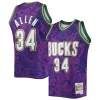 Ray Unique Allen Milwaukee Bucks Hardwood Classics 2000/01 Lunar New Year Swingman Jersey Purple Ideal for Collectors