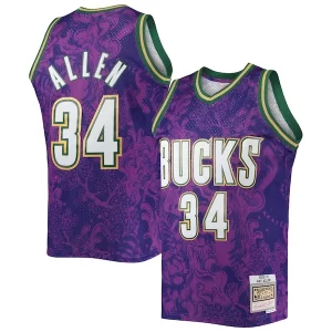 Ray Unique Allen Milwaukee Bucks Hardwood Classics 2000/01 Lunar New Year Swingman Jersey Purple Ideal for Collectors