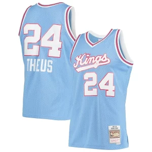 Reggie Theus Sacramento Kings 1985/86 Hardwood Classics Swingman Jersey Light Blue Fabulous Perfect for Game Day