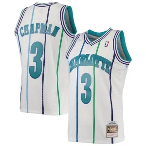 Rex Chapman Charlotte Hornets 1988/89 Trendy Hardwood Classics Swingman Jersey White for Basketball Enthusiasts