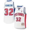 Richard Hamilton Detroit Pistons Youth 2003/04 Elegant Hardwood Classics Swingman Jersey White for Basketball Enthusiasts