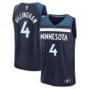 Rob Dillingham Minnesota Timberwolves Youth 2024 NBA Draft Fast Break Player Fabulous Jersey Icon Edition Navy Great for Fans