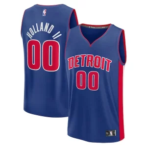 Ron Holland II Detroit Pistons Youth Fast Break Replica Player Jersey Elegant Icon Edition Blue Must - Have for Jerseys Lovers