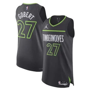 Rudy Fabulous Gobert Minnesota Timberwolves Jordan Brand Authentic Player Jersey Statement Edition Anthracite Great for Fans