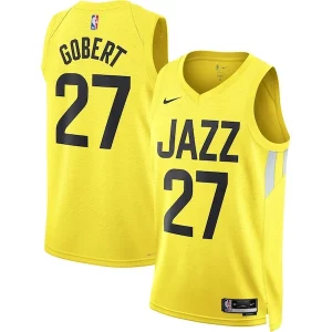 Rudy Gobert Utah Jazz Nike Unisex Swingman Stylish Jersey Icon Edition Gold Perfect for Game Day