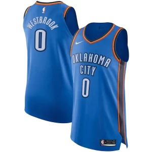 Russell Premium Westbrook Oklahoma City Thunder Nike Authentic Player Jersey Icon Edition Blue Ideal for Collectors