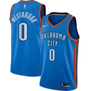 Russell Westbrook Oklahoma City Thunder Nike Chic Swingman Player Jersey Icon Edition Blue Must - Have for Jerseys Lovers