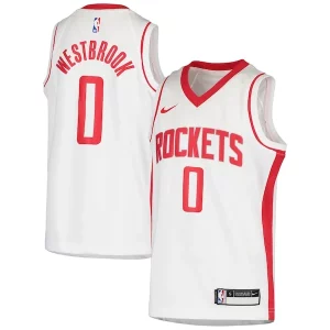 Russell Westbrook Stylish Houston Rockets Nike Youth Swingman Jersey Association Edition White Great for Fans