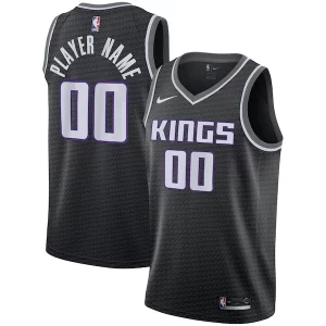 Sacramento Kings Nike Swingman Custom Jersey Black Statement Edition Chic Must - Have for Jerseys Lovers