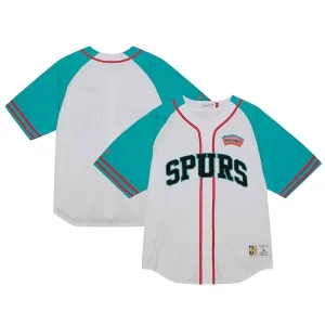 San Antonio Spurs Practice Day Eye - catching Baseball Jersey White Must - Have for Jerseys Lovers
