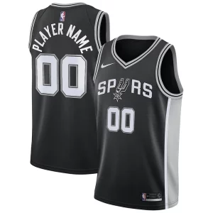 San Fabulous Antonio Spurs Nike Swingman Custom Jersey Black Icon Edition Must - Have for Jerseys Lovers