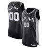 San Gorgeous Antonio Spurs Nike Authentic Custom Jersey Black Icon Edition Great for Fans