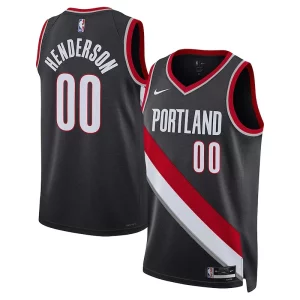 Scoot Henderson Portland Trail Blazers Nike Chic Unisex 2023 NBA Draft Swingman Jersey Icon Edition Black Great for Fans