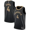 Scottie Barnes Toronto Fabulous Raptors Nike Unisex 2022/23 Swingman Jersey City Edition Black Ideal for Collectors
