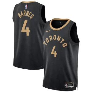 Scottie Barnes Toronto Fabulous Raptors Nike Unisex 2022/23 Swingman Jersey City Edition Black Ideal for Collectors