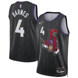 Scottie Barnes Toronto Raptors Nike Unisex 2024/25 Swingman Fabulous Player Jersey City Edition Black Perfect for Game Day