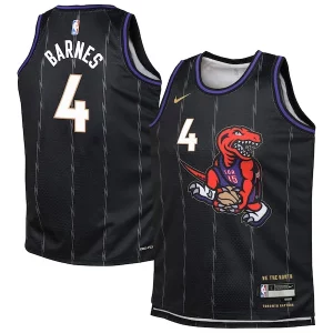 Scottie Barnes Toronto Raptors Nike Youth 2024/25 Eye - catching Swingman Player Jersey City Edition Black Perfect for Game Day