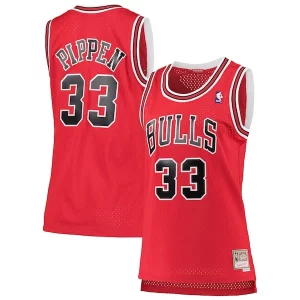Scottie Chic Pippen Chicago Bulls Women's 1997/98 Hardwood Classics Swingman Jersey Red Great for Fans