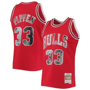 Scottie Pippen Chicago Bulls 1997/98 Hardwood Classics NBA 75th Anniversary Diamond Swingman Jersey Premium Red Must - Have for Jerseys Lovers