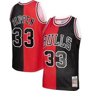 Scottie Pippen Chicago Bulls Trendy Hardwood Classics 1997/98 Split Swingman Jersey Red/Black Great for Fans