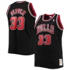 Scottie Premium Pippen Chicago Bulls Big & Tall Hardwood Classics Swingman Jersey Black/Red Perfect for Game Day