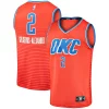Shai Gilgeous Alexander Oklahoma City Thunder Fast Break Team Replica Jersey Unique Statement Edition Orange Ideal for Collectors