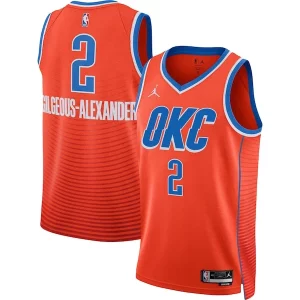 Shai Gilgeous Alexander Oklahoma City Thunder Jordan Brand Unisex Swingman Jersey Statement Edition Orange Stylish Must - Have for Jerseys Lovers