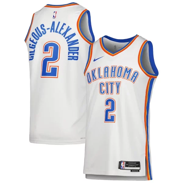Shai Gilgeous Alexander Oklahoma City Thunder Nike Unisex Swingman Elegant Jersey Association Edition White Must - Have for Jerseys Lovers
