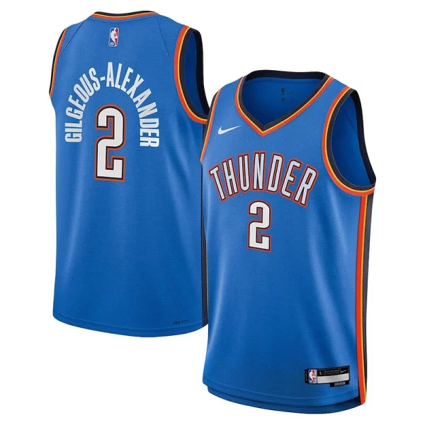 Shai Gilgeous Alexander Oklahoma City Thunder Nike Youth Swingman Jersey Icon Edition Chic Blue Great for Fans