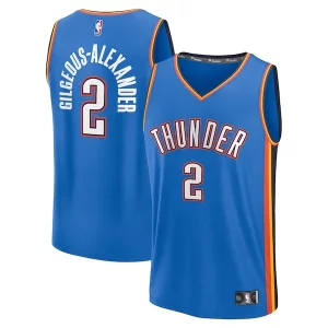 Shai Gilgeous Alexander Oklahoma City Thunder Youth Fast Break Replica Player Jersey Icon Edition Elegant Blue Ideal for Collectors