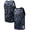 Shaquille Eye - catching O'Neal Los Angeles Lakers Hardwood Classics 1996/97 Tie Dye Swingman Jersey Black Great for Fans