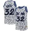Shaquille O'Neal Gorgeous Orlando Magic 1994/95 Hardwood Classics Doodle Swingman Jersey White for Basketball Enthusiasts