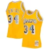 Shaquille O'Neal Los Angeles Lakers 1996 97 Hardwood Classics NBA 75th Anniversary Diamond Swingman Chic Jersey Gold for Basketball Enthusiasts