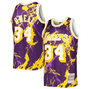 Shaquille O'Neal Los Angeles Lakers 1996/97 Hardwood Classics Marble Swingman Jersey Premium Purple for Basketball Enthusiasts
